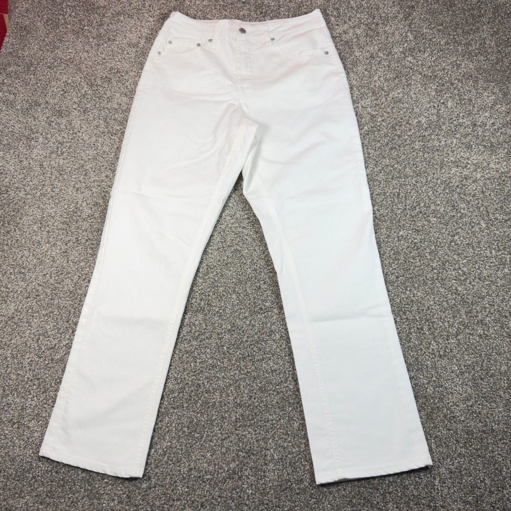Frye Womens White Straight Leg Denim Jeans Size 4/27 Stretch Five Pocket